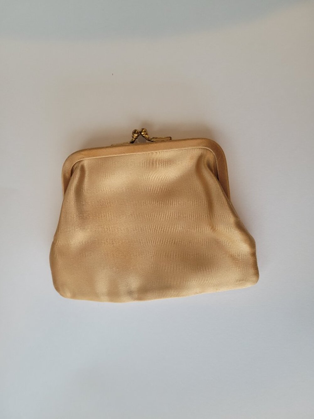 Vintage Coin Purse Satin Gold Color